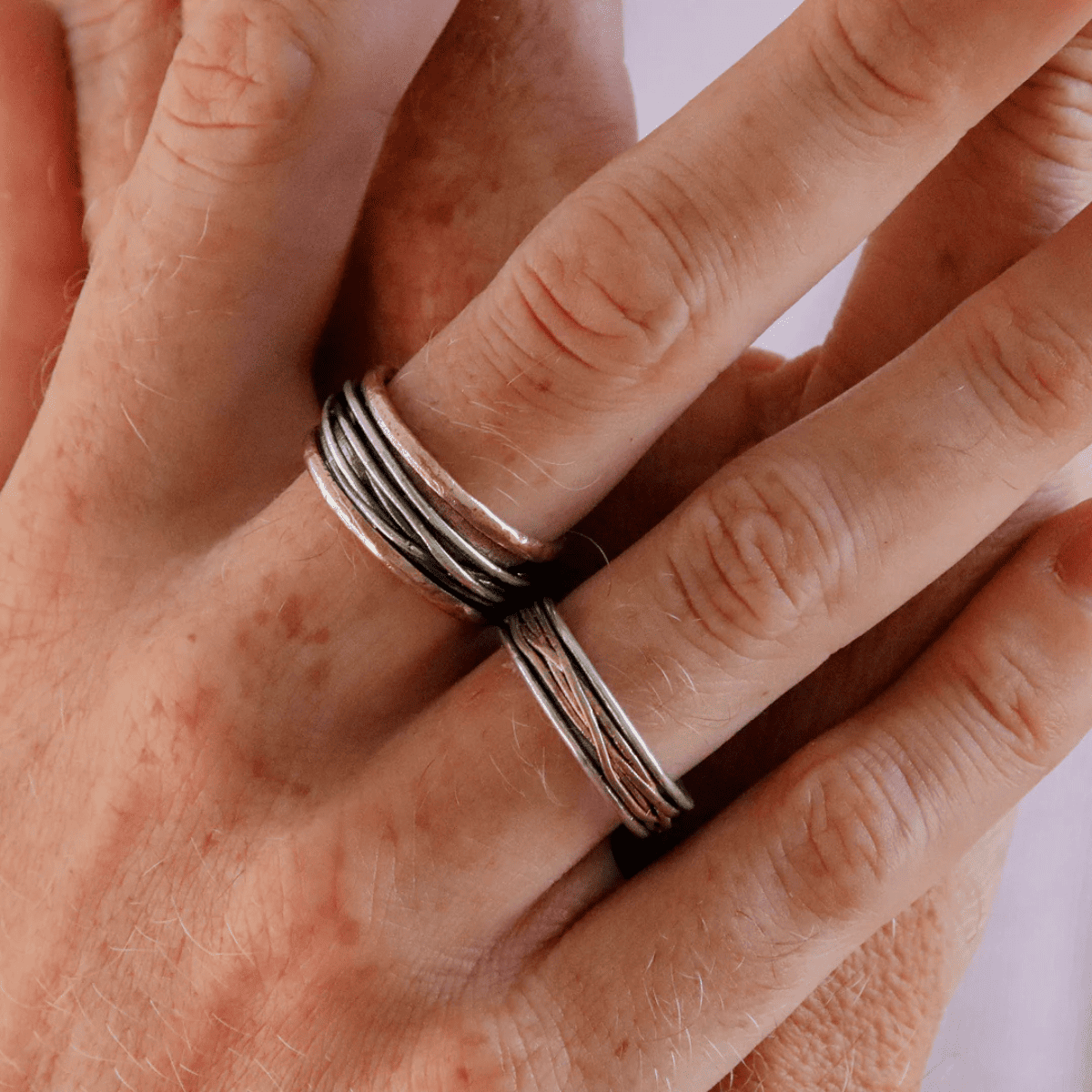 Anillo Hombre Meklem de plata 925 y bronce