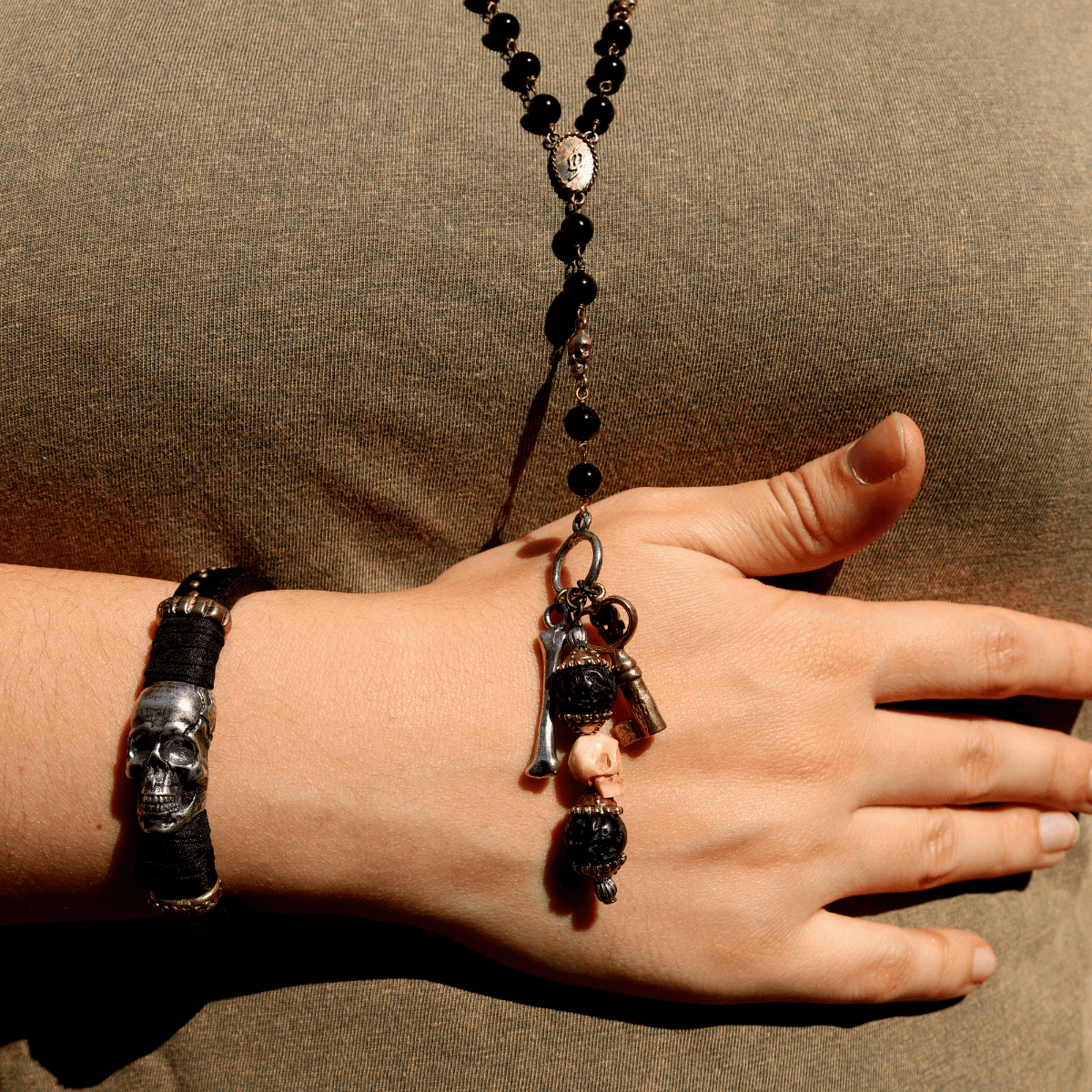 Herisau Onyx Skull Necklace – Platadepalo