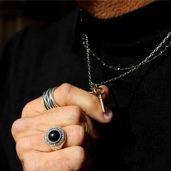 Collar Hombre Bab de Plata 925, bronce y circonitas