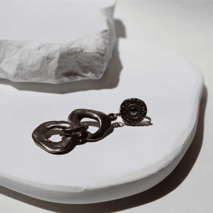 Pendientes Mujer Kurogishi de bronce y plata 925