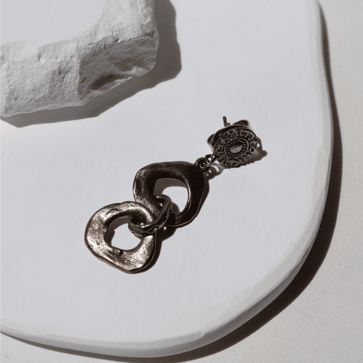 Pendientes Mujer Kurogishi de bronce y plata 925