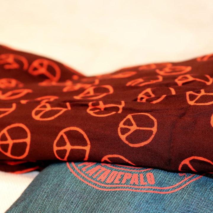 Sarong Unisex Negro Símbolo Hippie