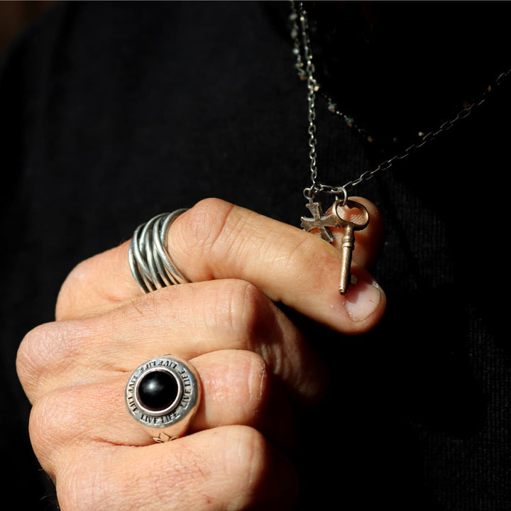 Collar Hombre Bab de Plata 925, bronce y circonitas