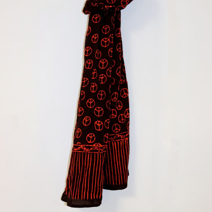 Sarong Unisex Negro Símbolo Hippie