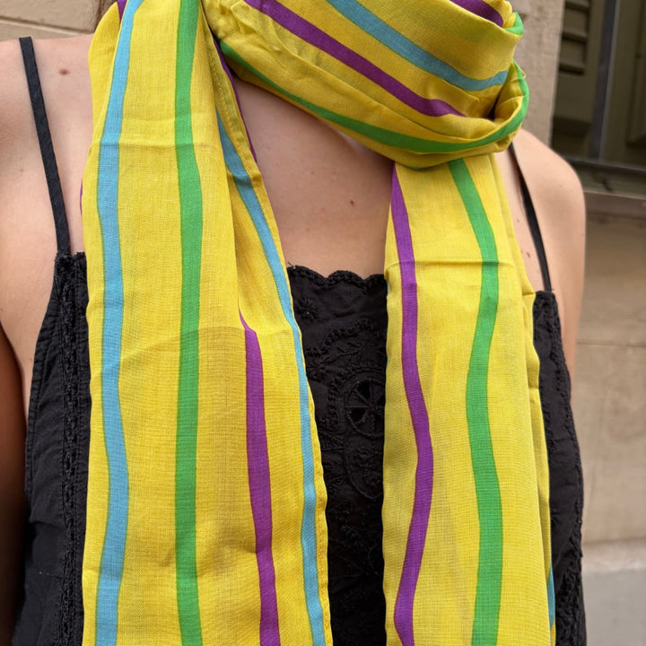 Sarong Unisex Amarillo Rayas
