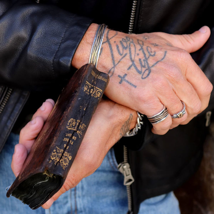 Senu Men's Bracelet made of 925 silver and bronze threads