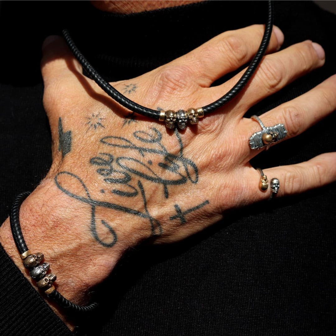 Anillo Calavera Akal de Plata 925 y bronce