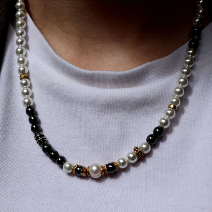 Collar Mujer Lúmina con Plata 925, bronce, perlas de agua dulce y hematites