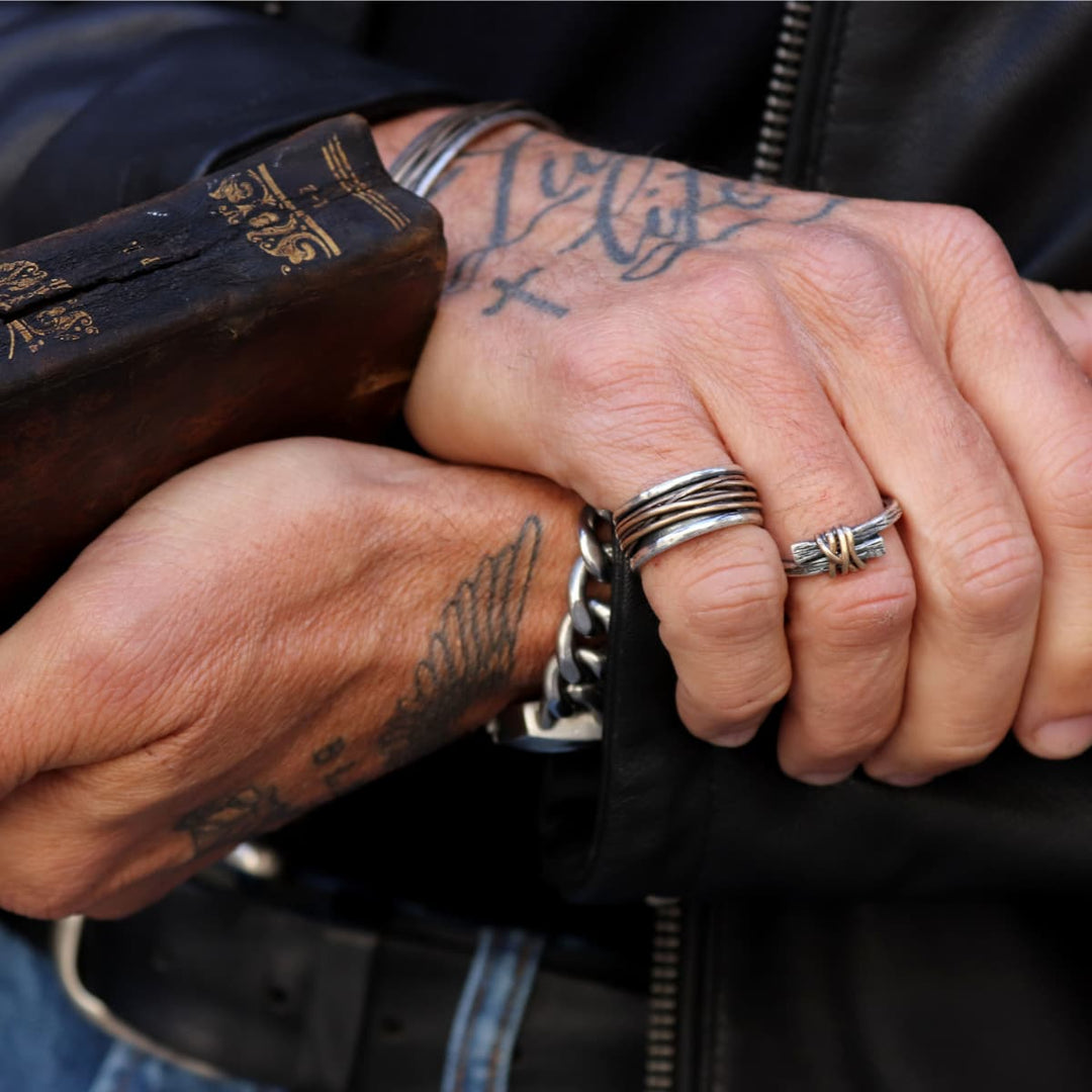 Anillo Hombre Sultán de Plata 925 y bronce