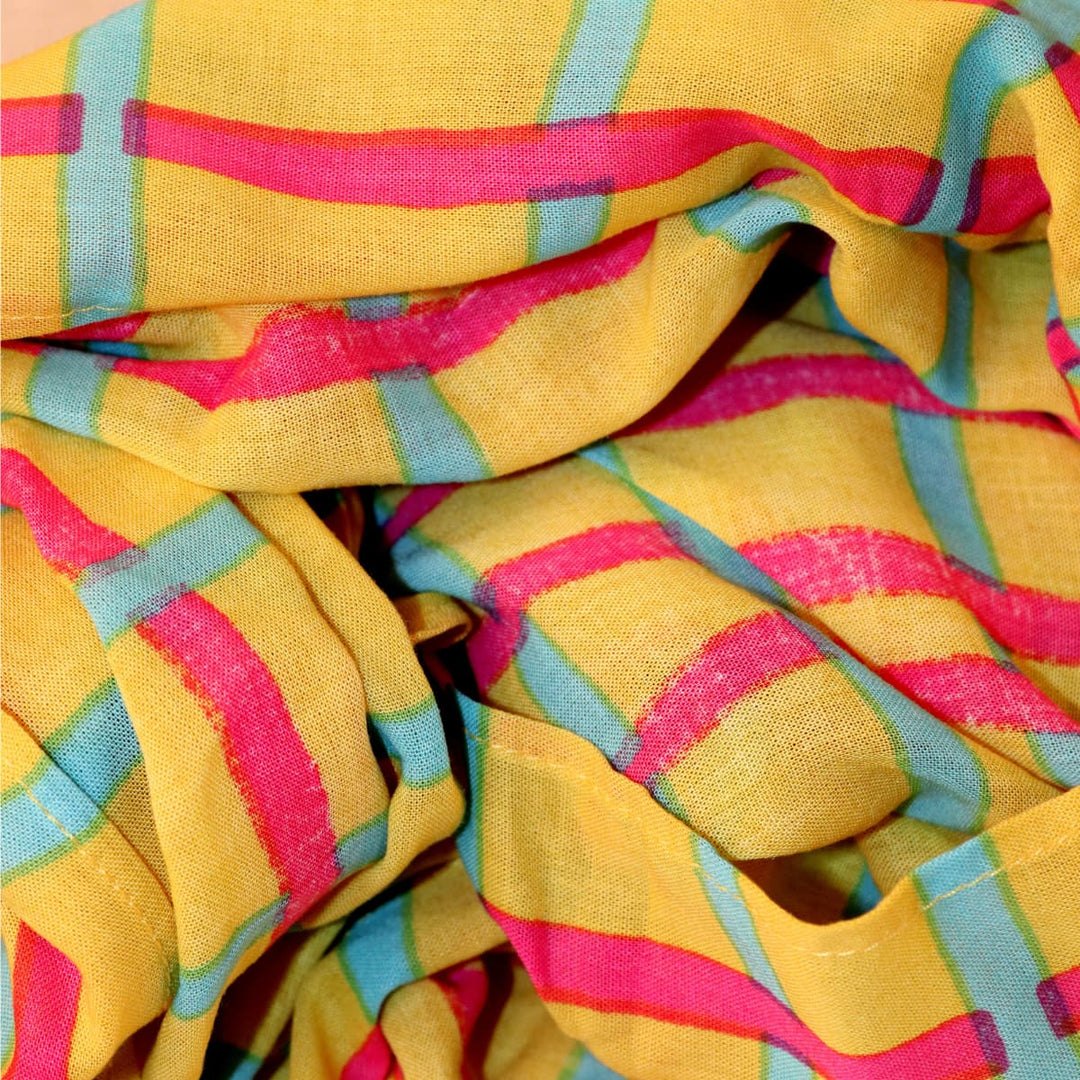 Sarong Unisex Amarillo Cuadros