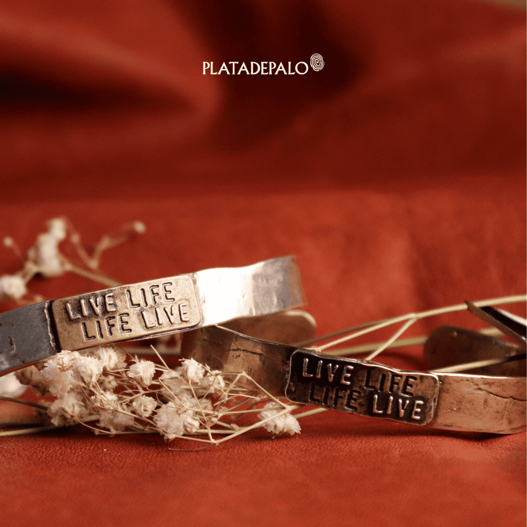 Pulsera de bronce con Plata 925 Live Life Lakor