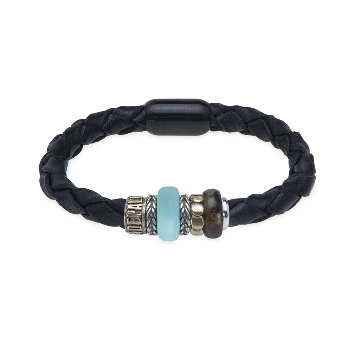 Pulsera de Cuero trenzado Hombre Samal