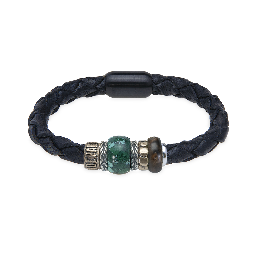 Pulsera de Cuero trenzado Hombre Marinduque