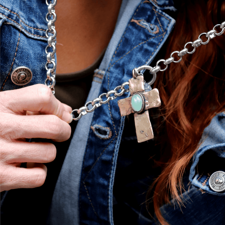 Women's 925 Silver Montes Cross Necklace