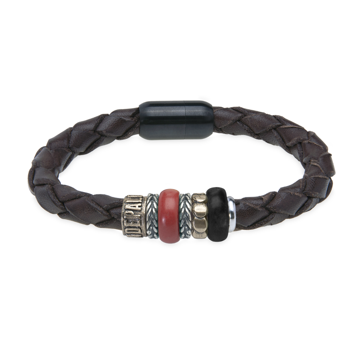 Pulsera de Cuero trenzado Hombre Dinagat