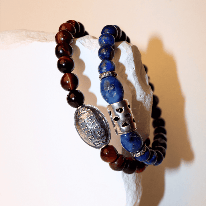 Pulsera Hombre Bolas Indigo