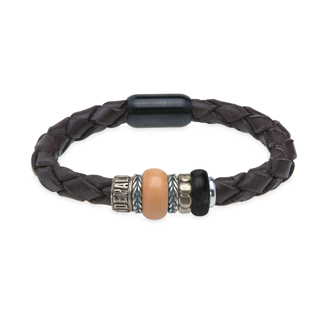 Pulsera de Cuero trenzado Hombre Sibuyan