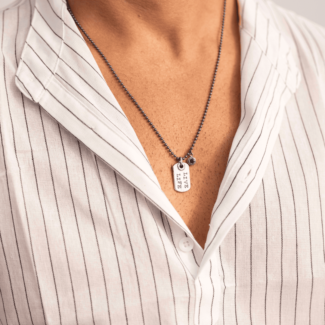 Collar Live Life Hombre Mahe de plata 925