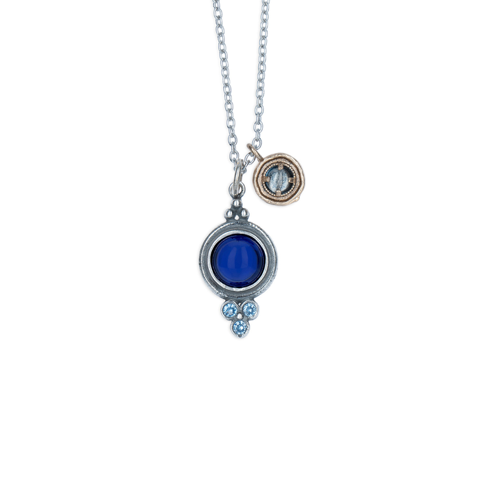 Collar Mujer Atlas de Plata 925 con calcedonia y circonitas olivina