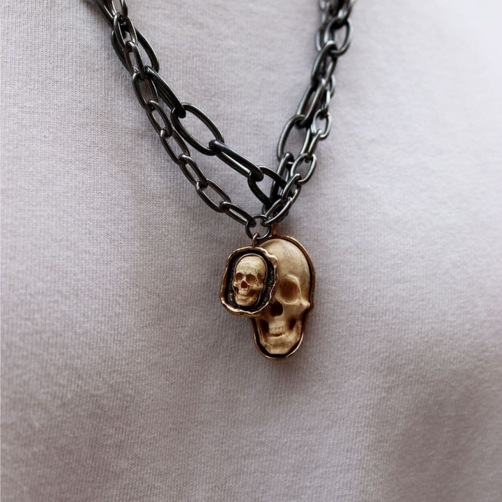 Collar Calavera Plata 925 Maloue