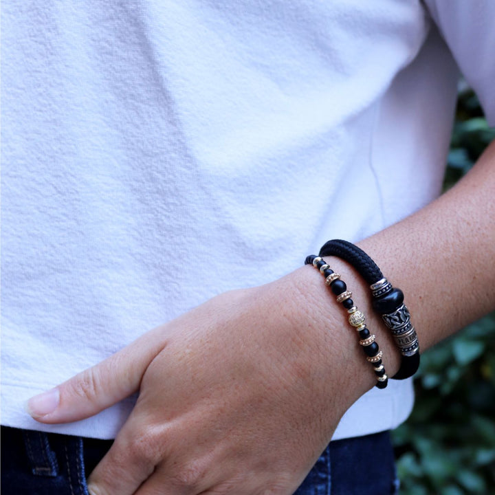 Pulsera de nylon negra Peleng
