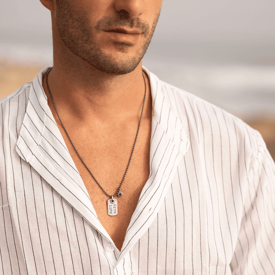 Collar Live Life Hombre Mahe de plata 925