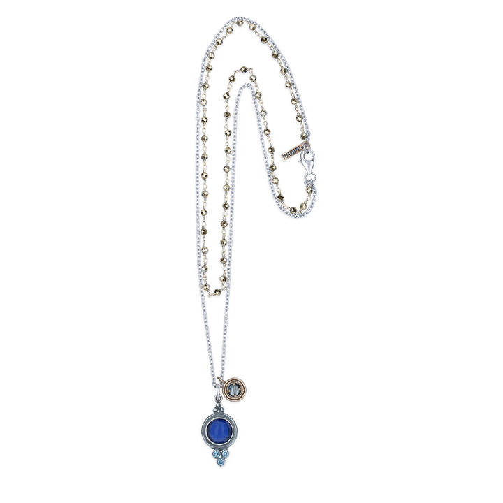 Collar Mujer Atlas de Plata 925 con calcedonia y circonitas olivina
