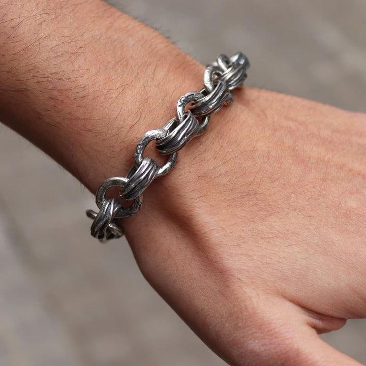 Gregos Signature Men's Bracelet in 925 Sterling Silver