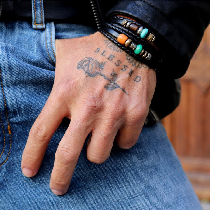 Pulsera Samira con Plata 925, cuero y perlas de agua dulce