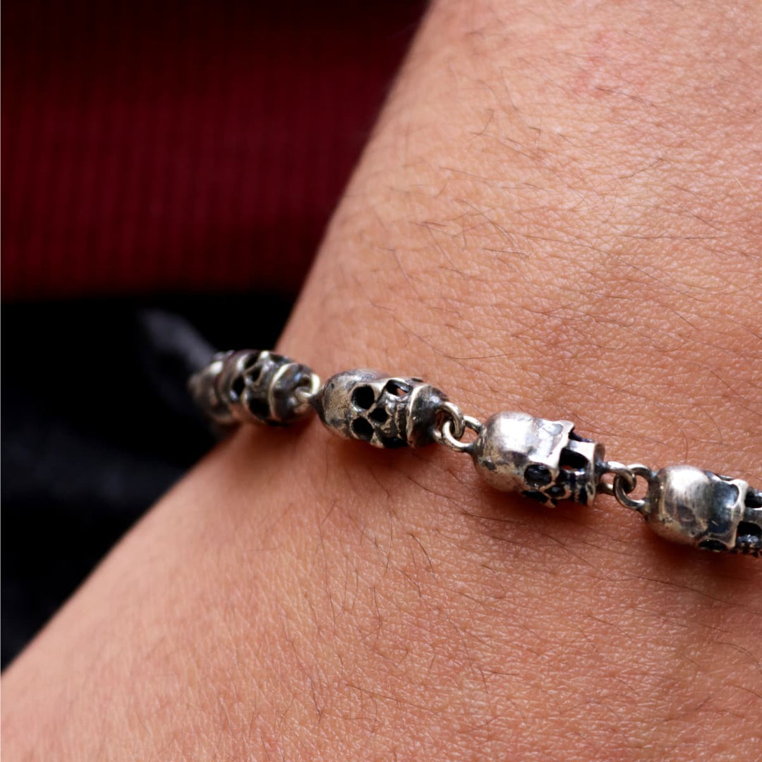 Roy Skull Bracelet in 925 silver