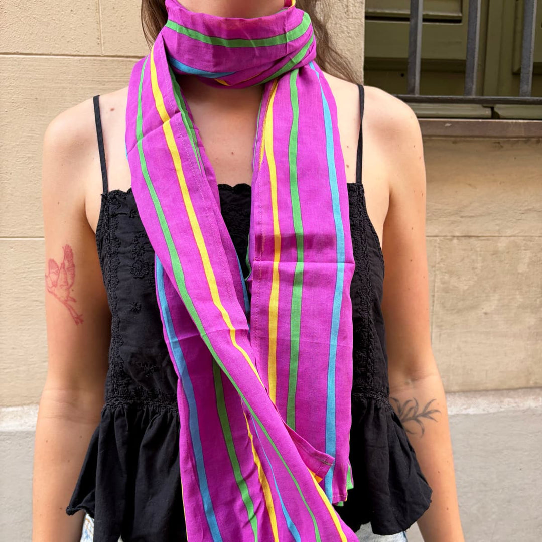 Sarong Unisex Rosa Rayas