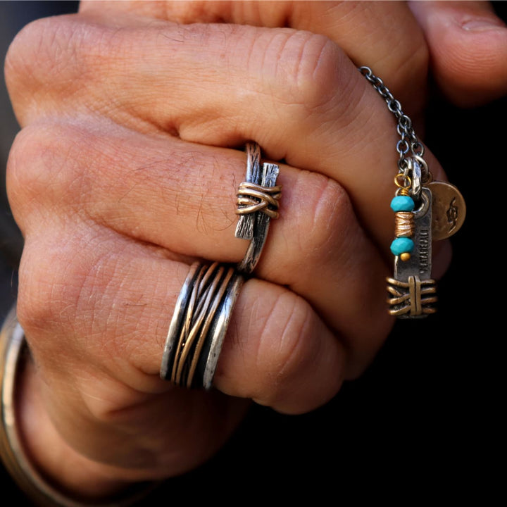 Anillo Hombre Sultán de Plata 925 y bronce