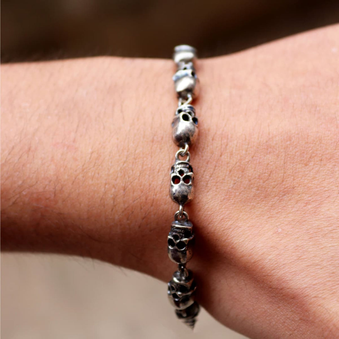 Roy Skull Bracelet in 925 silver