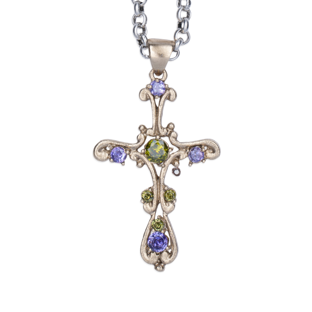 Collar Mujer Casbah con Plata 925, amatista y olivina