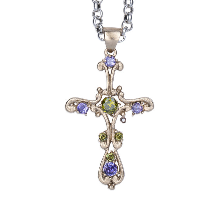 Collar Mujer Casbah con Plata 925, amatista y olivina