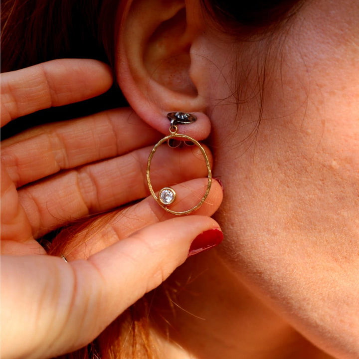 Pendientes Mujer Tafilalt con Plata 925, bronce y circonitas