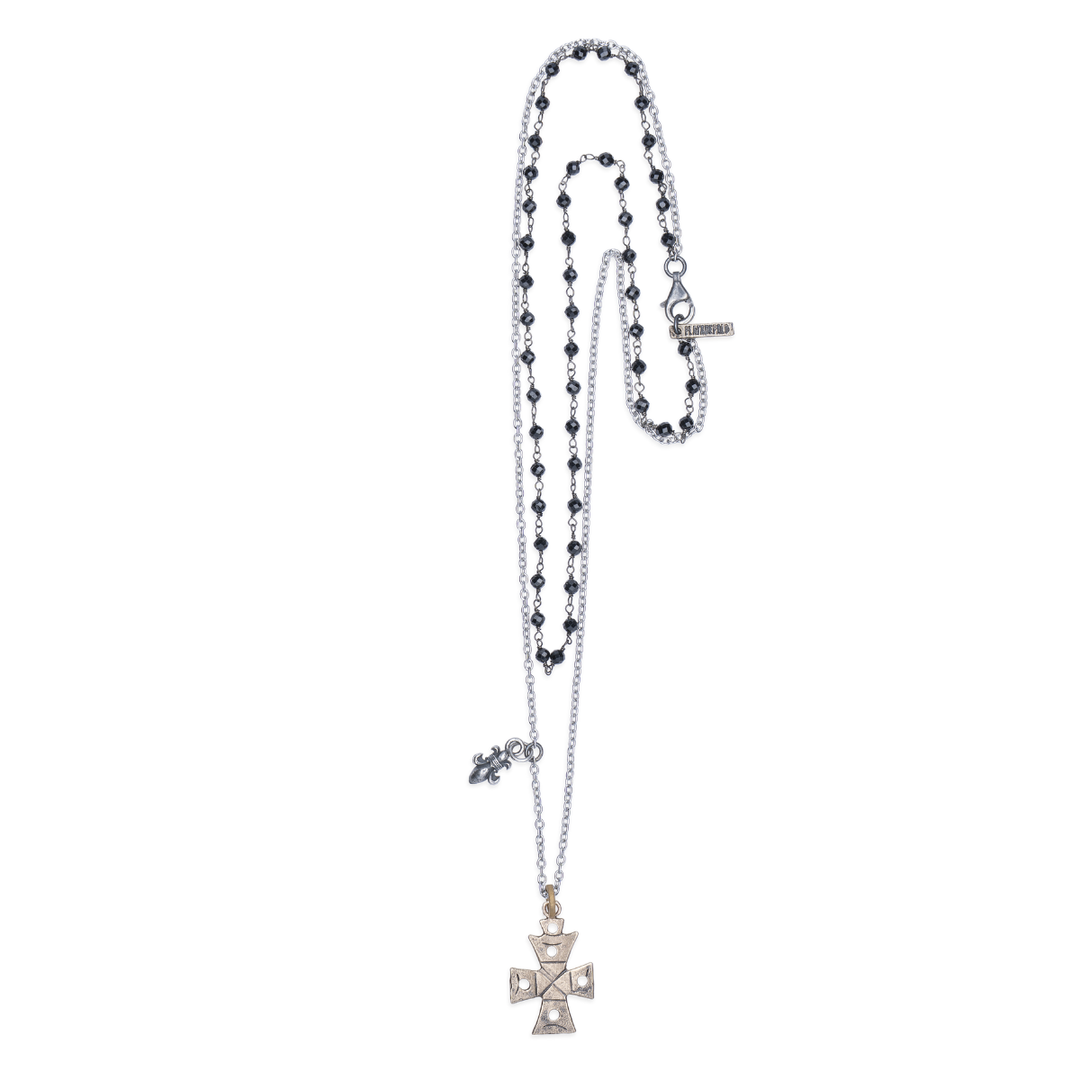 Collar Mujer Jamal de Plata 925 con plata 925 y flor de lis