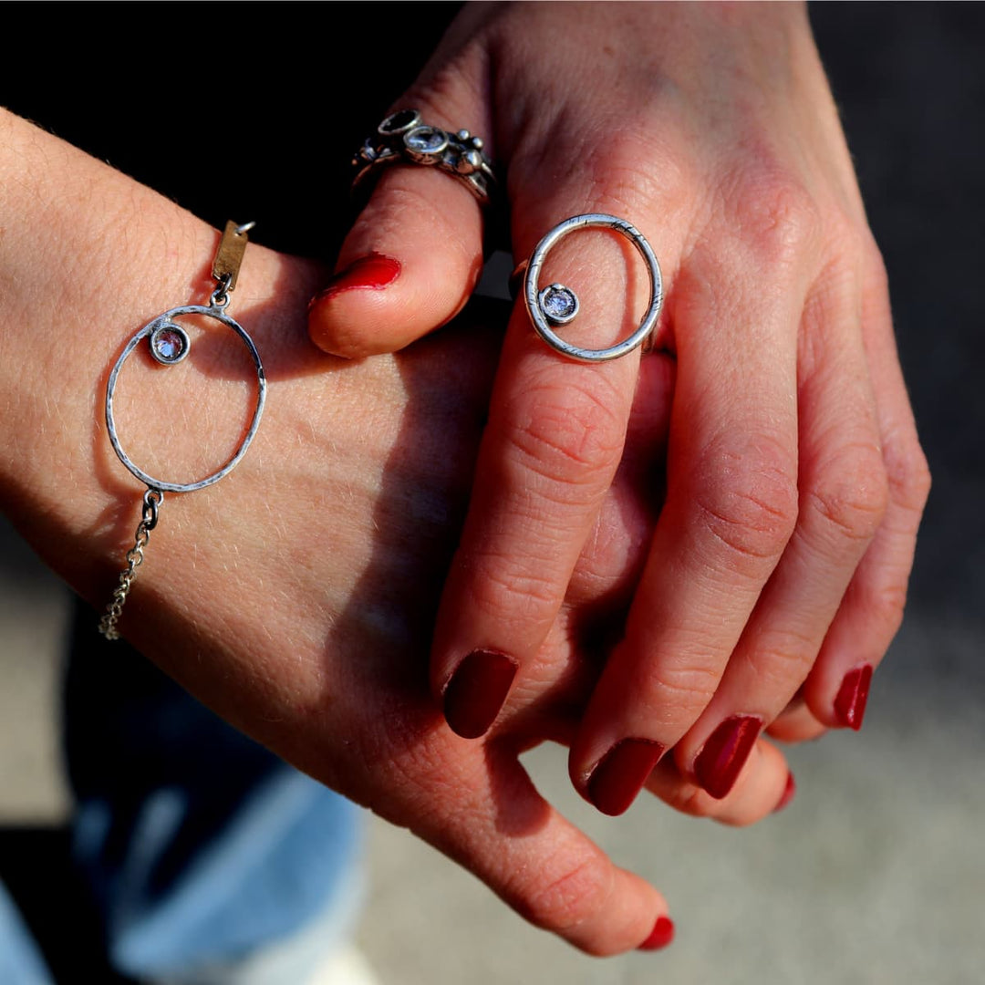 Anillo Mujer Tafilalt con Plata 925 y circonitas