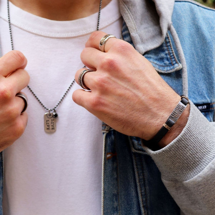 Anillo Hombre Fuyu de plata y bronce Live Life