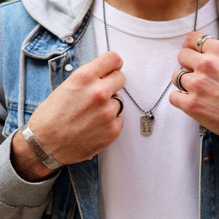 925 Silver Bracelet with Boano Live Life Bronze