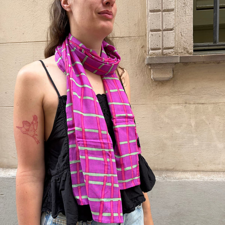 Sarong Unisex Rosa Cuadros