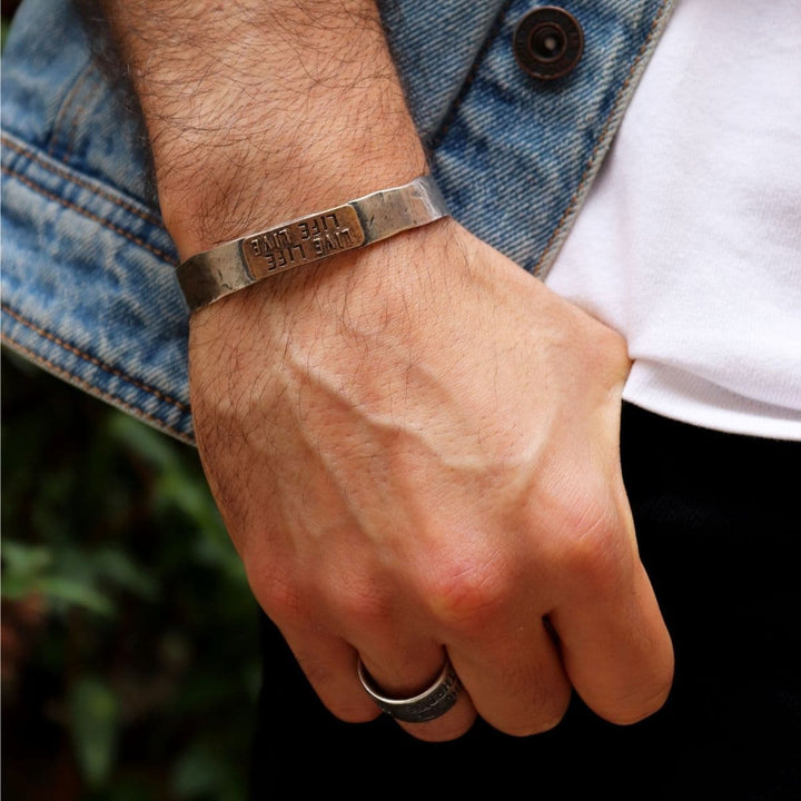 925 Silver Bracelet with Boano Live Life Bronze