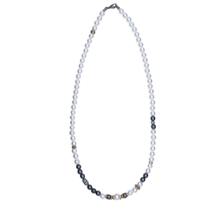 Collar Mujer Lúmina con Plata 925, bronce, perlas de agua dulce y hematites