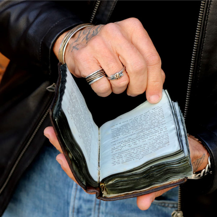 Senu Men's Bracelet made of 925 silver and bronze threads