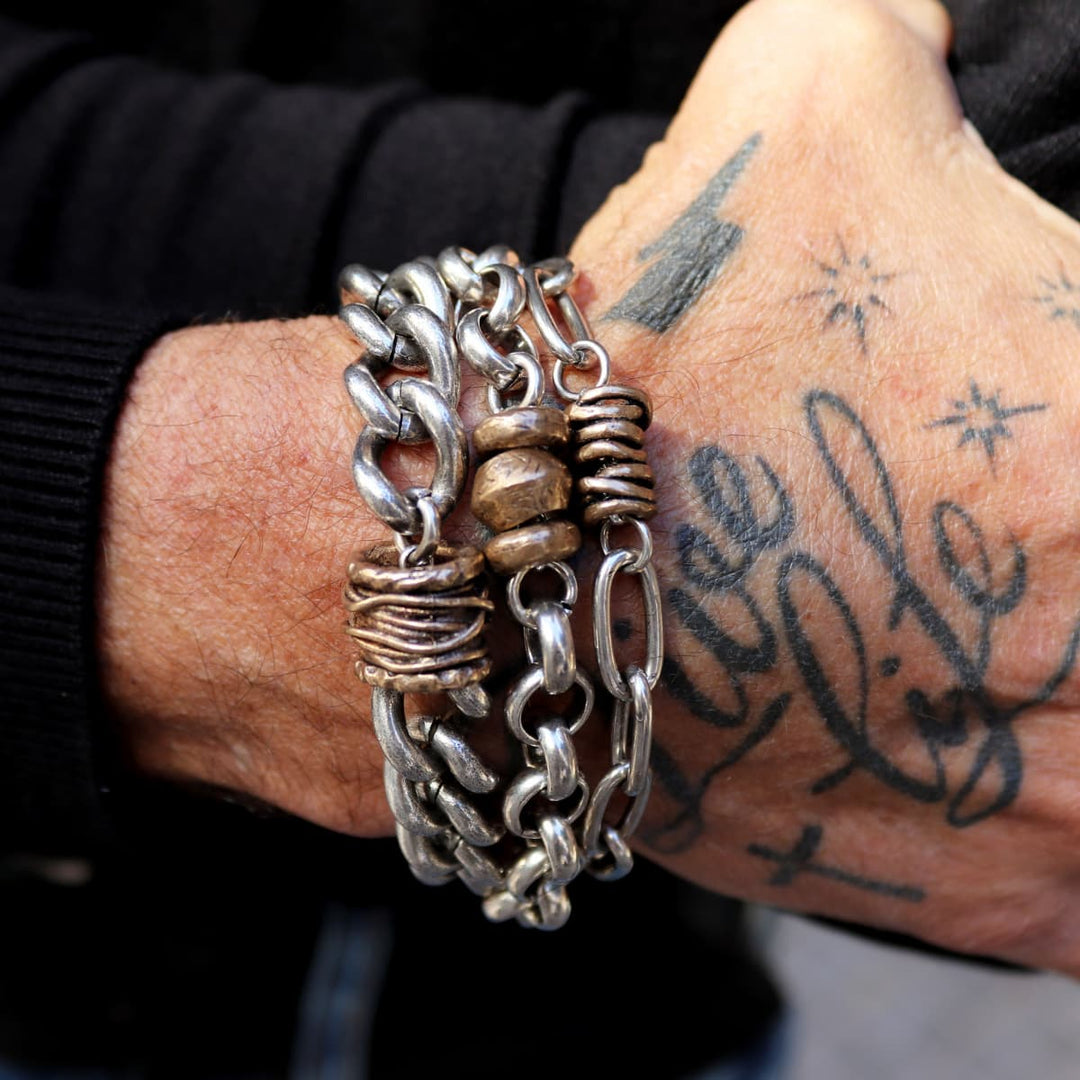 Pulsera Hombre Yuba de Plata 925 y bronce