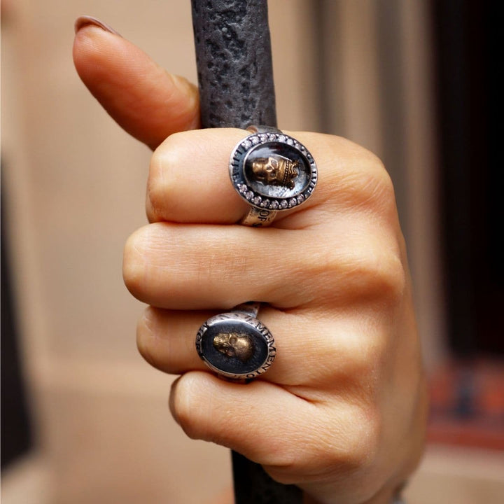 Anillo Calavera MEMENTO MORI Dauph en Plata 925