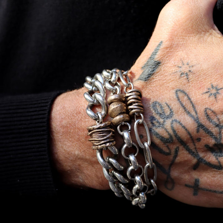 Pulsera Hombre Yuba de Plata 925 y bronce