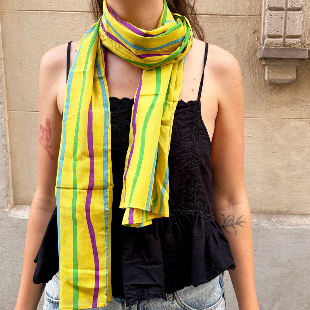 Sarong Unisex Amarillo Rayas