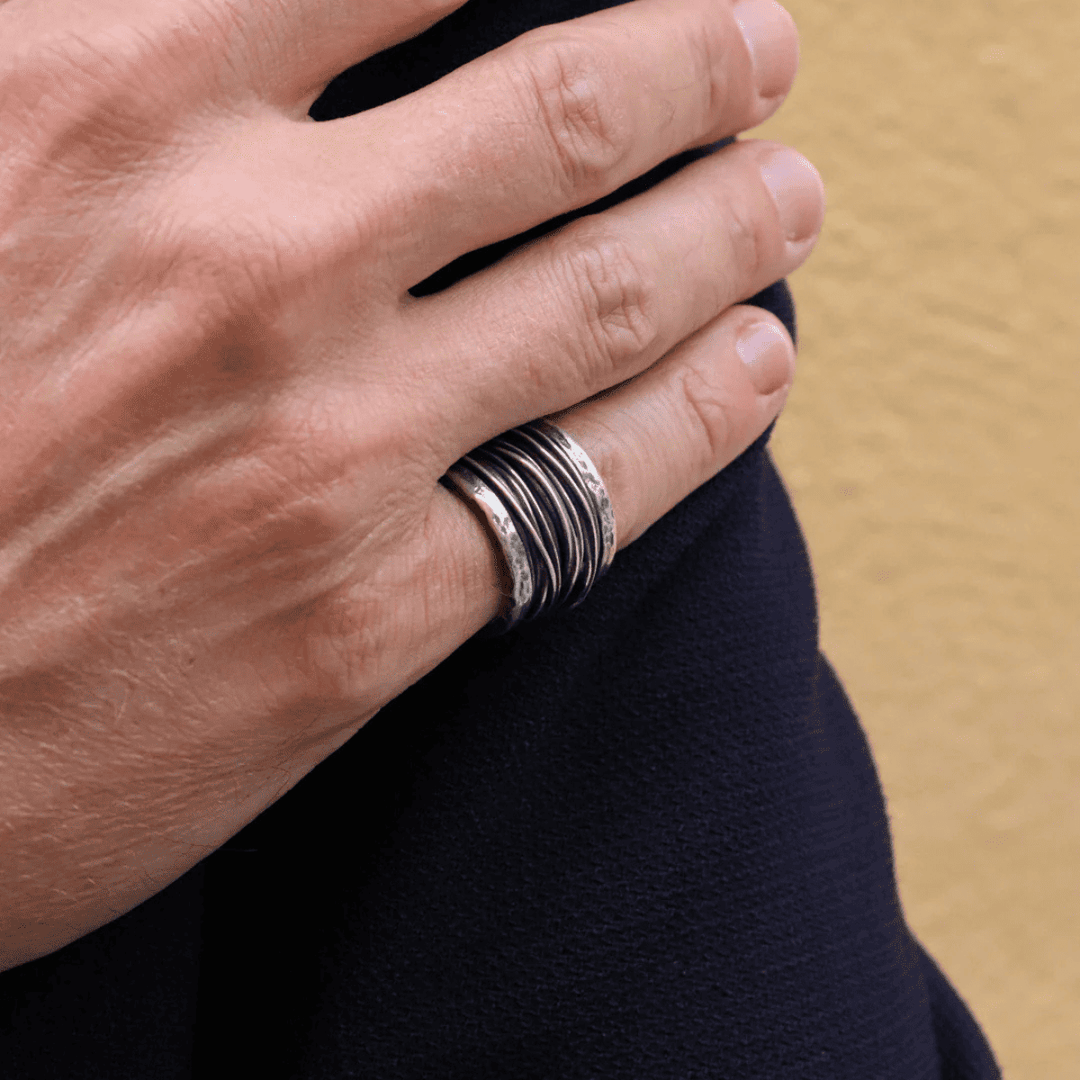 Anillo Hombre Nero de plata 925 - Main Image