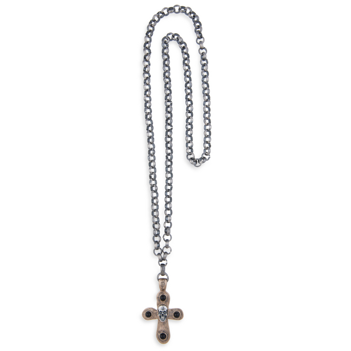 Barrow 925 Silber Totenkopf Halskette